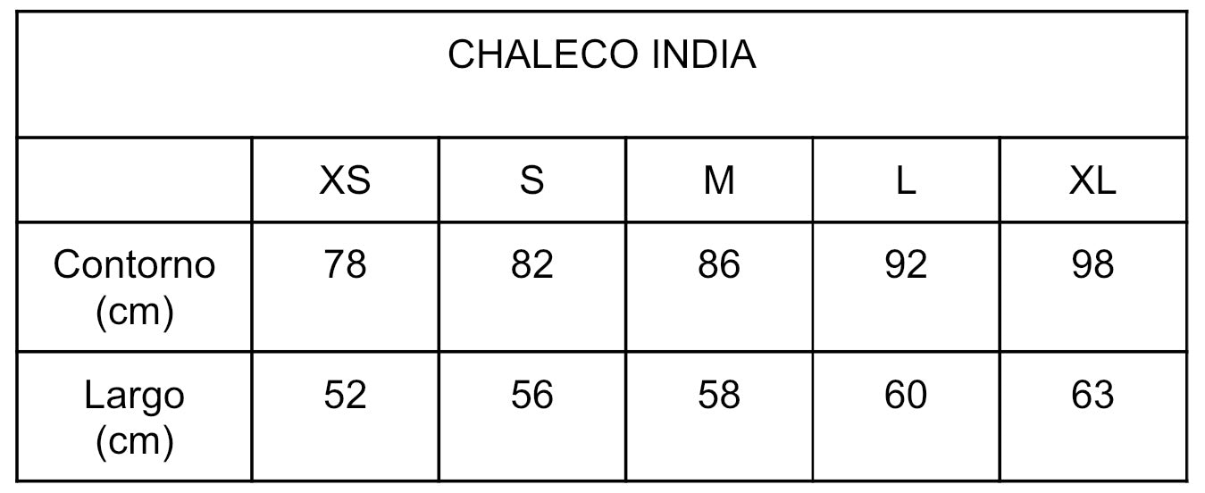 Chaleco India